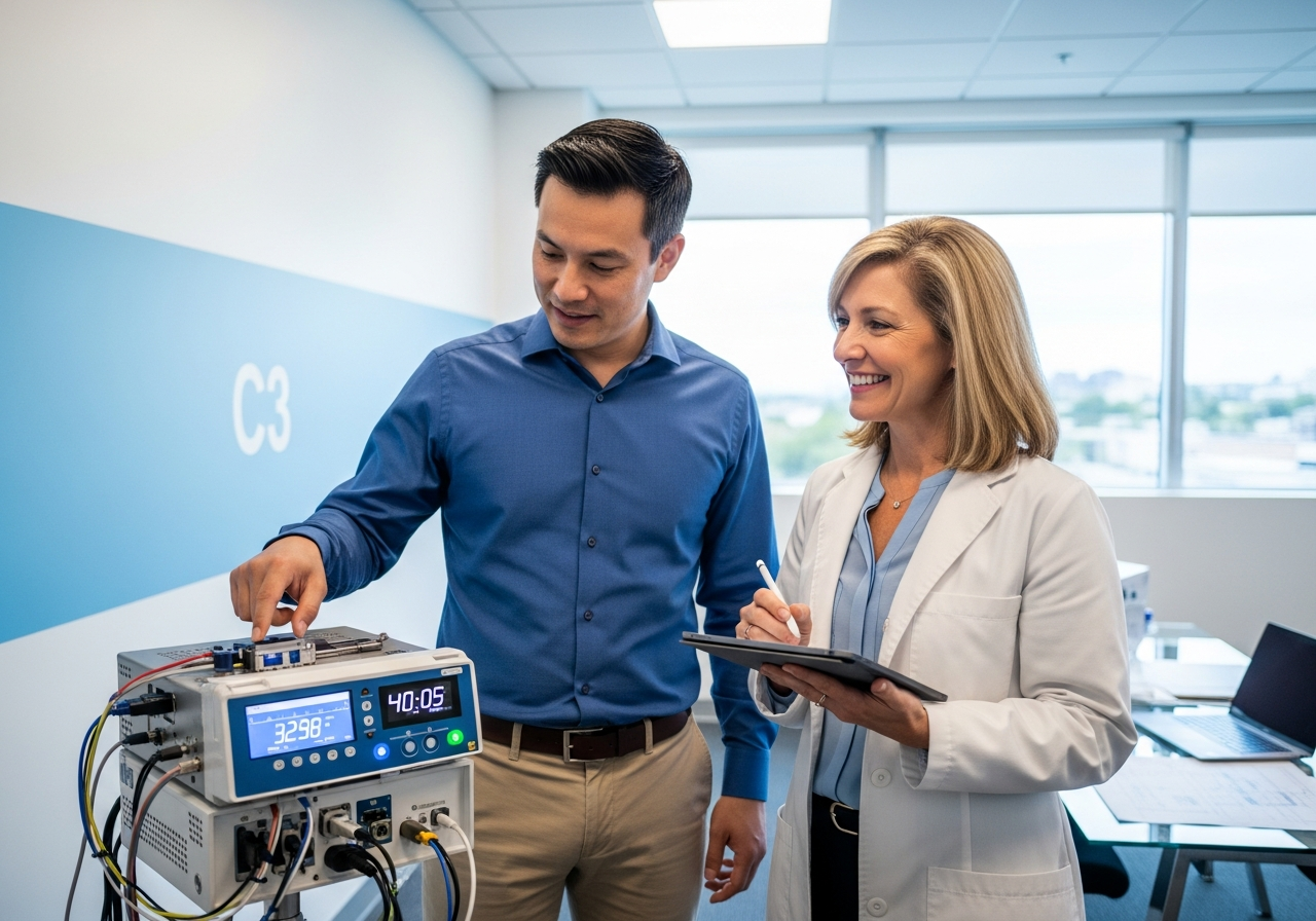C3 engineering team collaborating closely with a founder as long-term partners